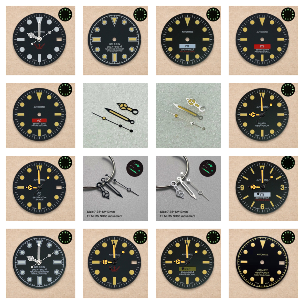 Reel Case - 28.5mm S Logo Retro dial Green