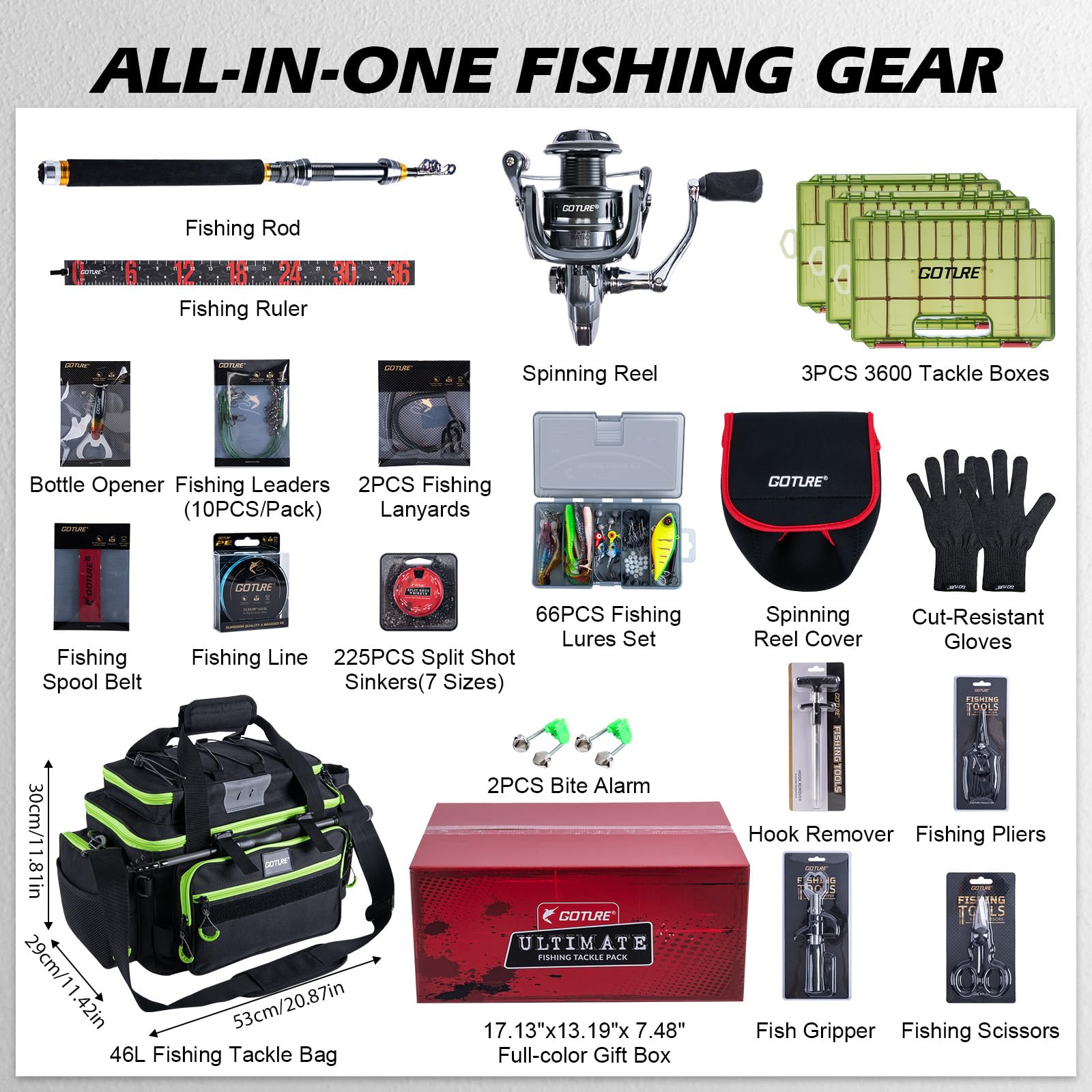 Goture Portable Travel Fishing - Reel Bag review and price